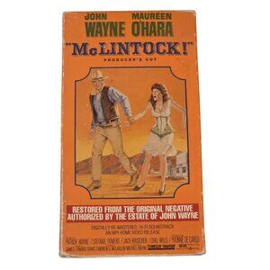 McLintock VHS Movie John Wayne Maureen OHara Western Cowboy Video